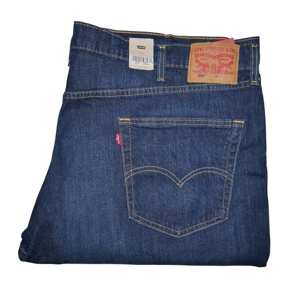 Levis 559 Men's Size 50x30 Jeans Relaxed Fit Straight Leg Dark Wash Denim NWT - Picture 11 of 11